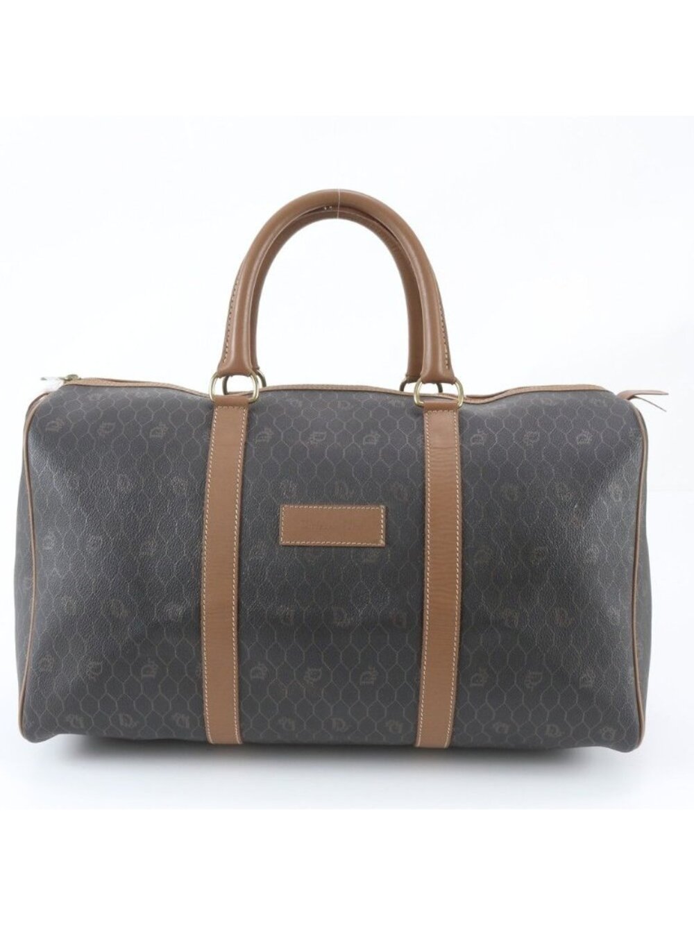 Dior Honeycomb Leather Boston Bag Tote Travel
